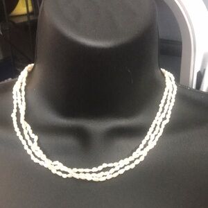Vintage | 3 Layer | Baroque Pearl | Necklace | Approx. 16”